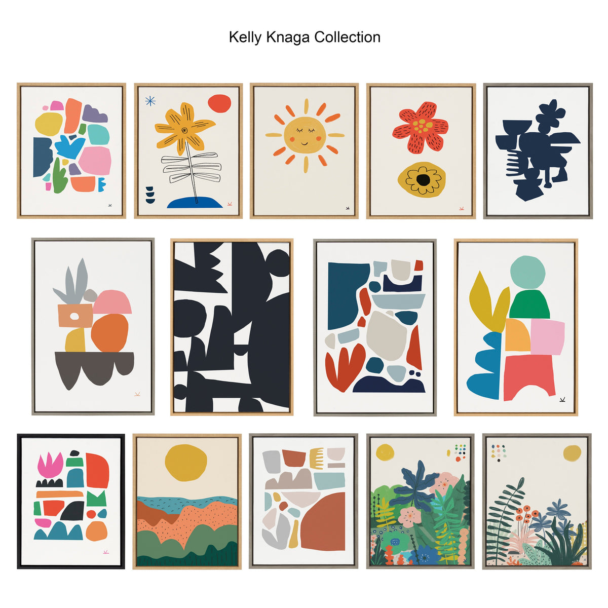 Sylvie Zen Garden 2 Framed Canvas by Kelly Knaga