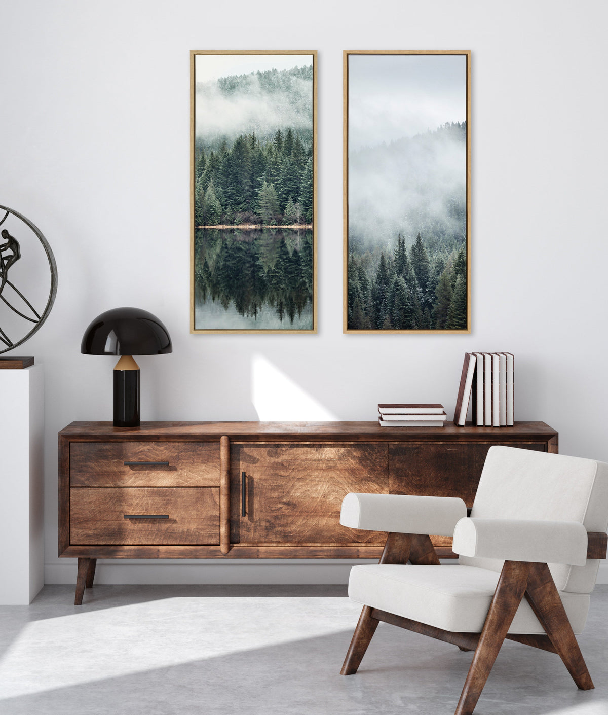 Sylvie Misty Forest Framed Canvas by Emiko and Mark Franzen of F2Images