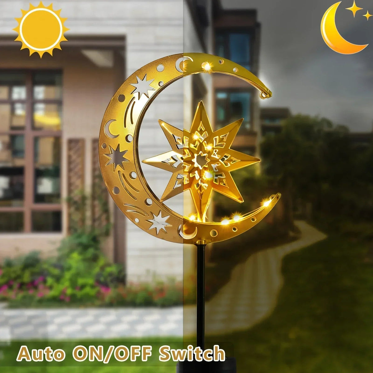 Garden Light - Solar Iron Statue