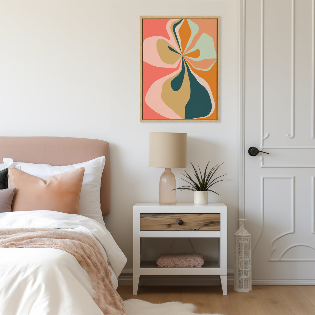 Sylvie Morning Hibiscus Framed Canvas by Alicia Bock