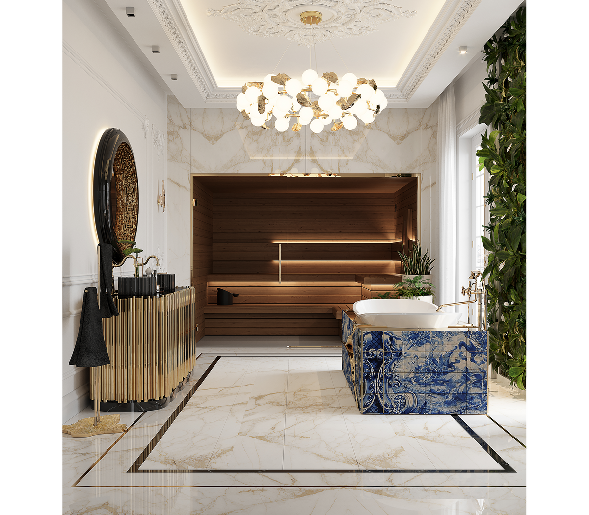 Hera Round I Suspension Lamp by Boca do Lobo – view 3