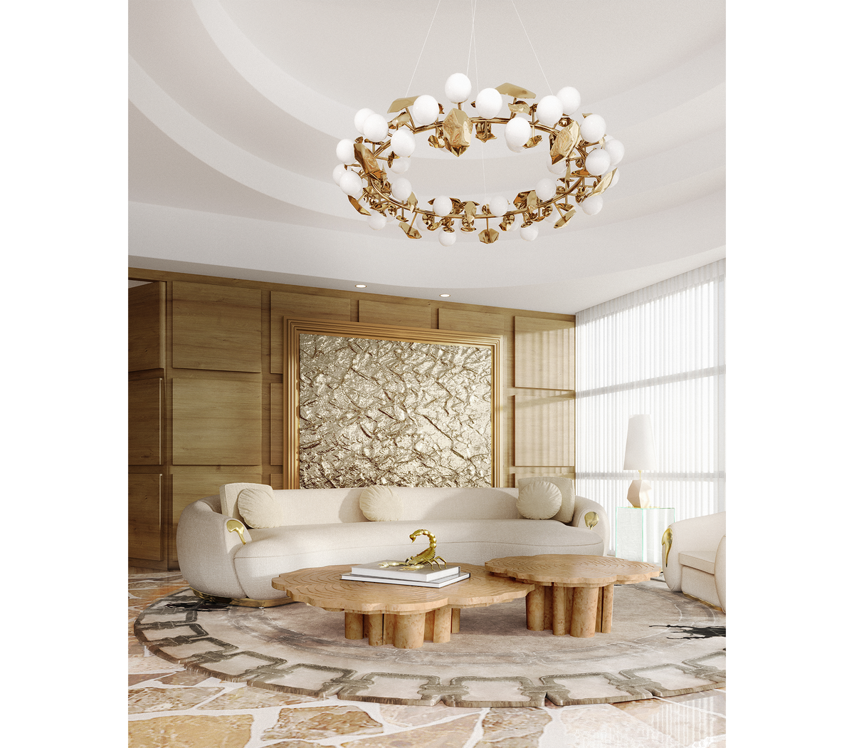 Hera Round I Suspension Lamp by Boca do Lobo – view 4
