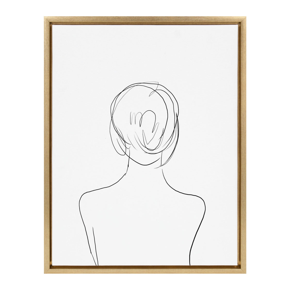 Sylvie Minimalist Woman Framed Canvas by Teju Reval