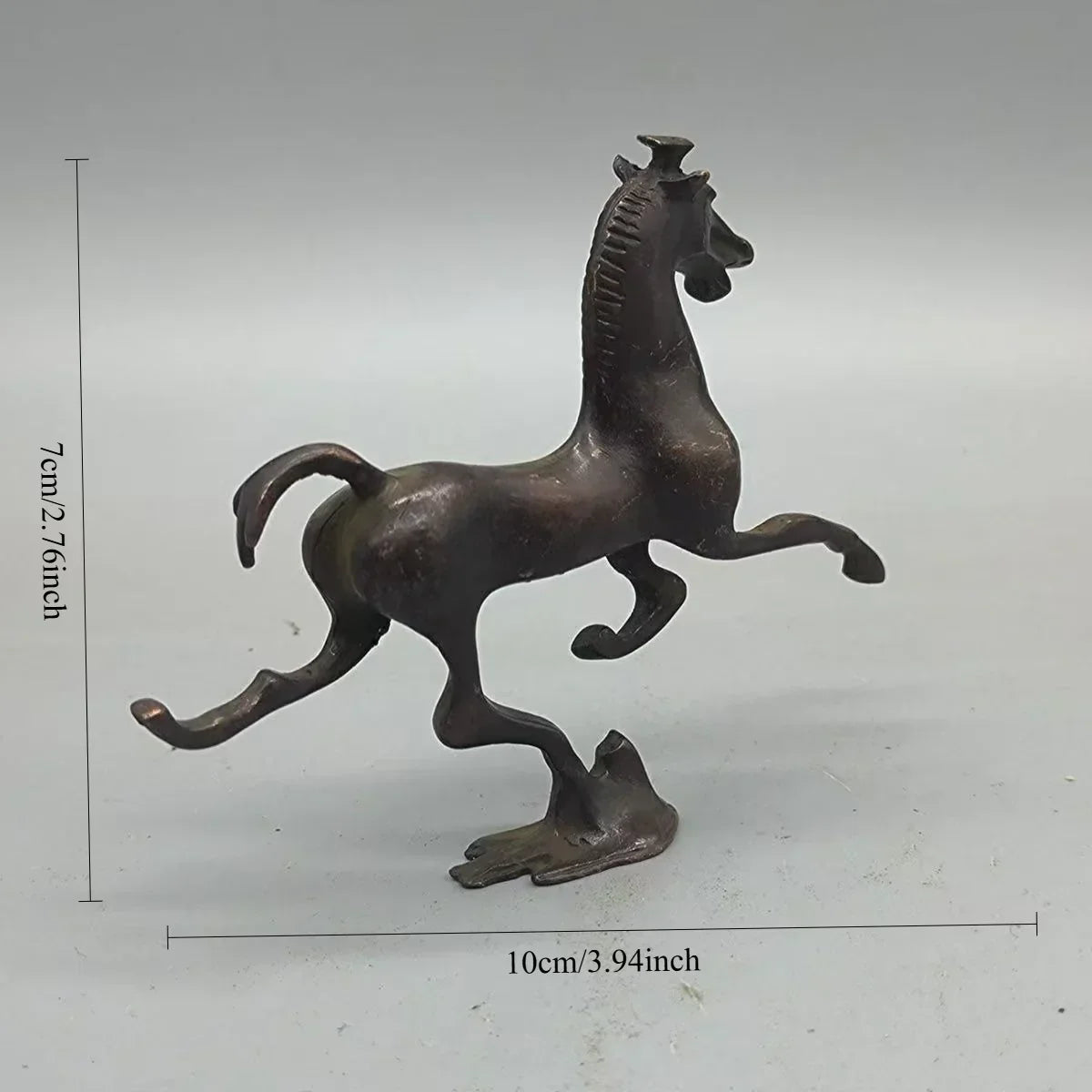 Horse Figurine - Bronze Metal Desk