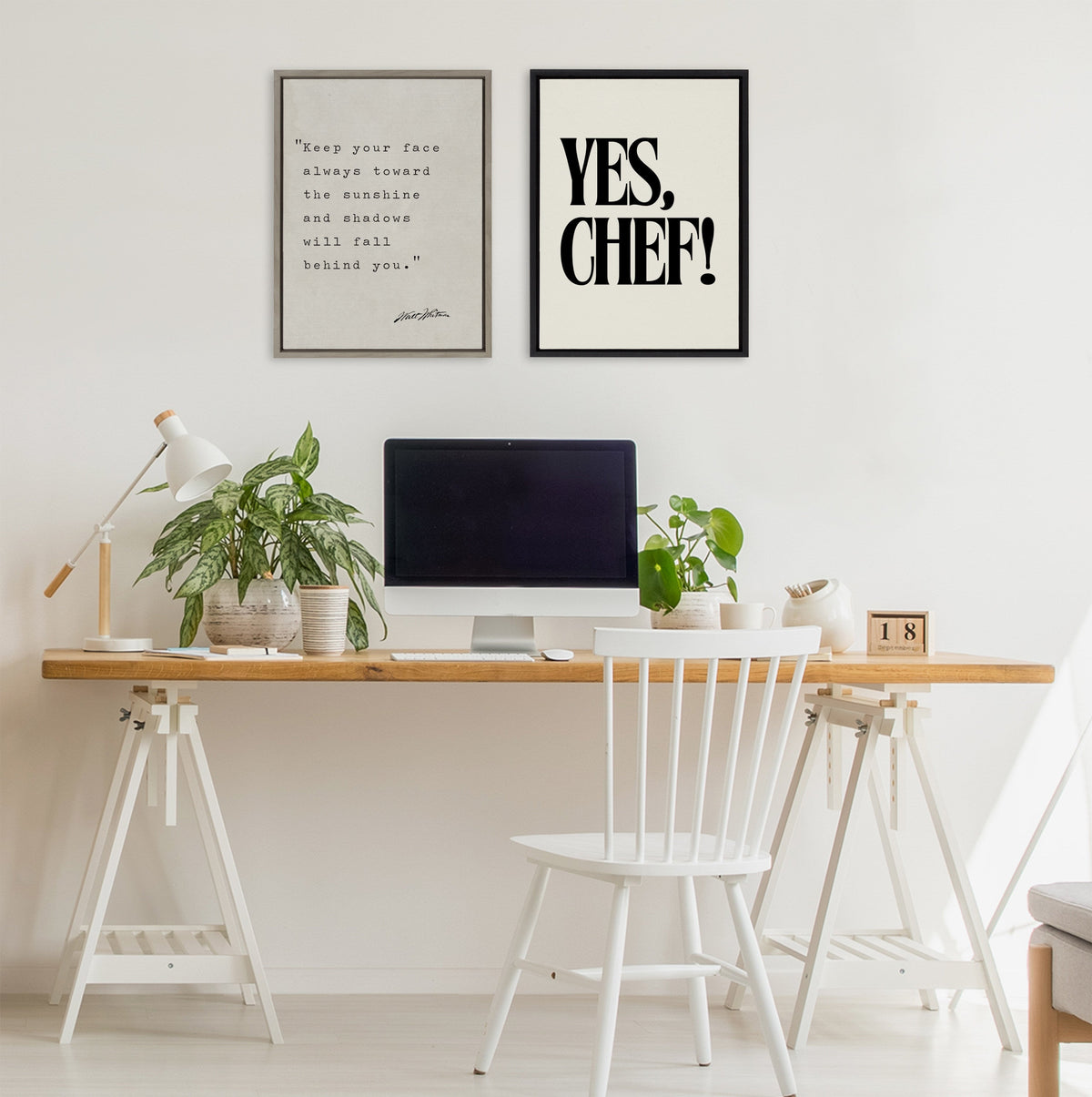 Sylvie Keep Your Face Walt Whitman Framed Canvas by Saint and Sailor Studios