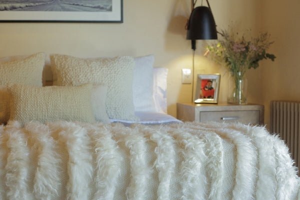 Lambskin Full Striped Blanket - Homelosophy, view 8