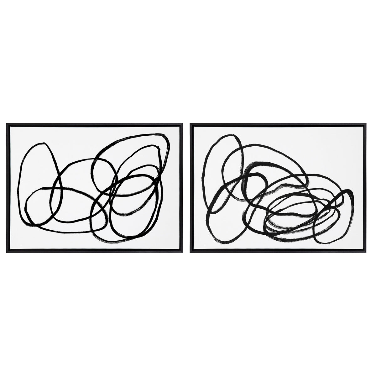 Sylvie Ring of Light and Ring of Light 2 Framed Canvas Art Set by Nikki Chu