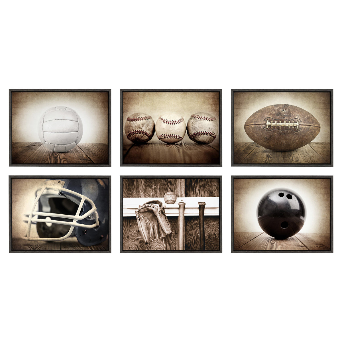 Sylvie Vintage Football Framed Canvas By Shawn St. Peter
