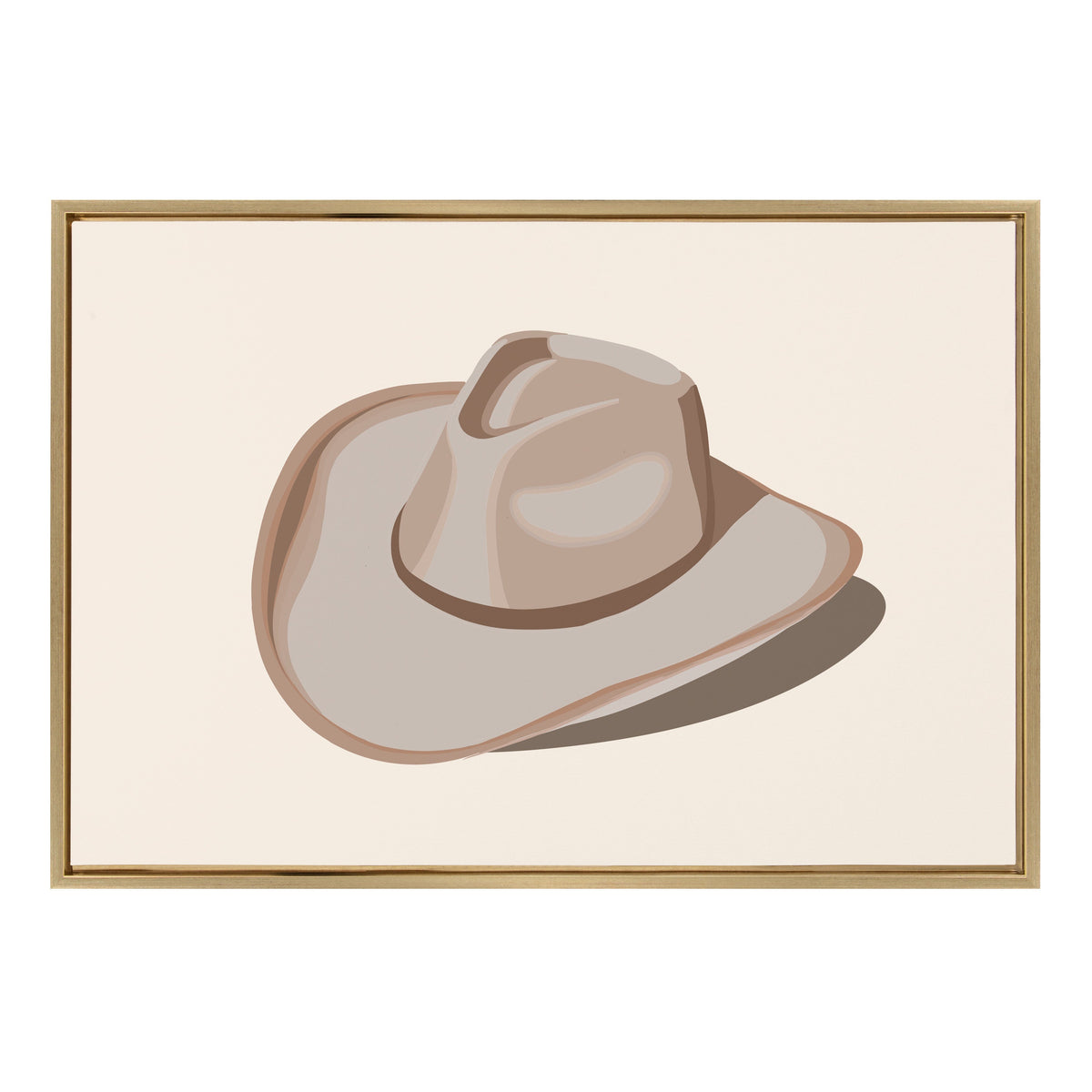 Sylvie Cowgirl Hat Landscape Framed Canvas by Honey Island Studio