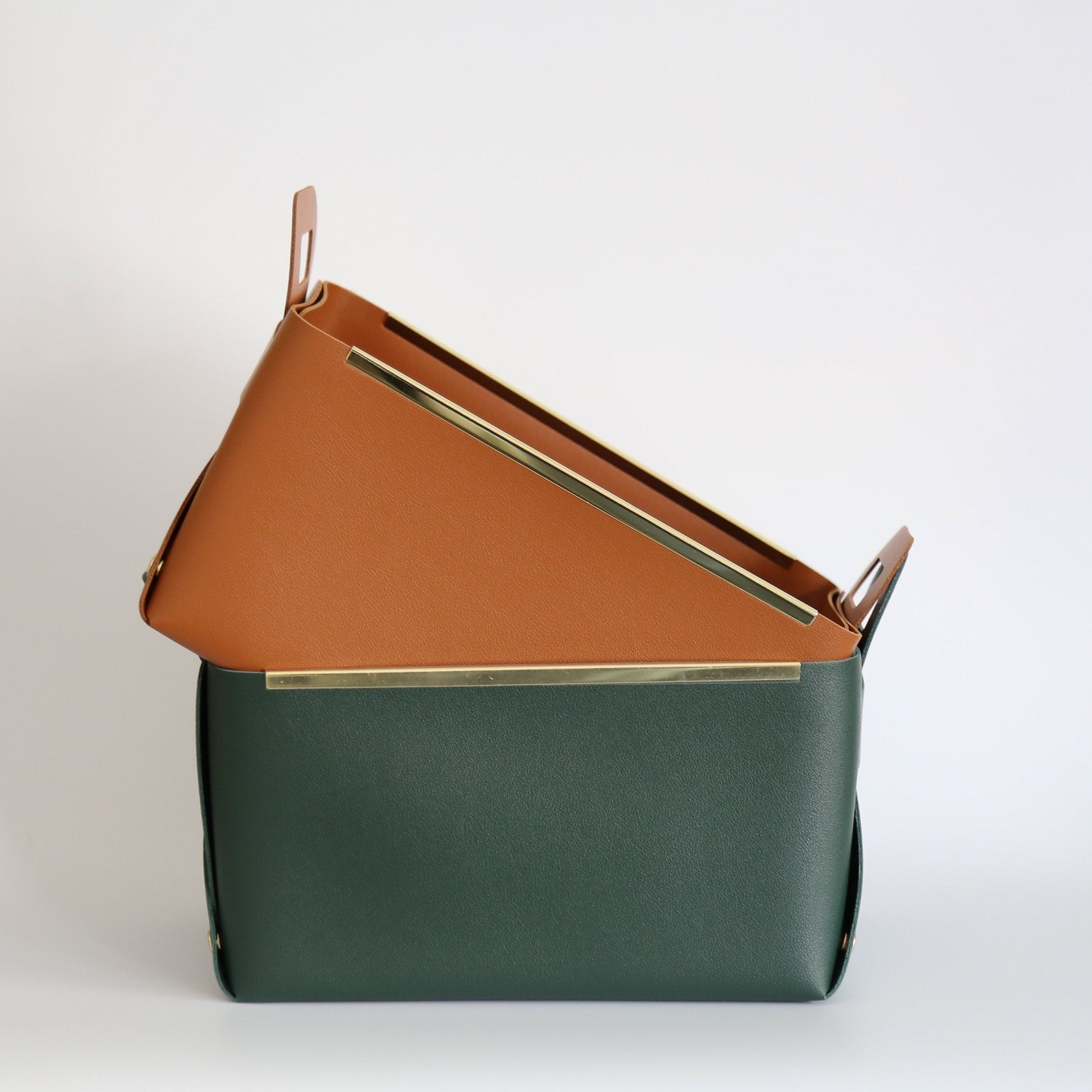 Storage Basket With Metal Edge