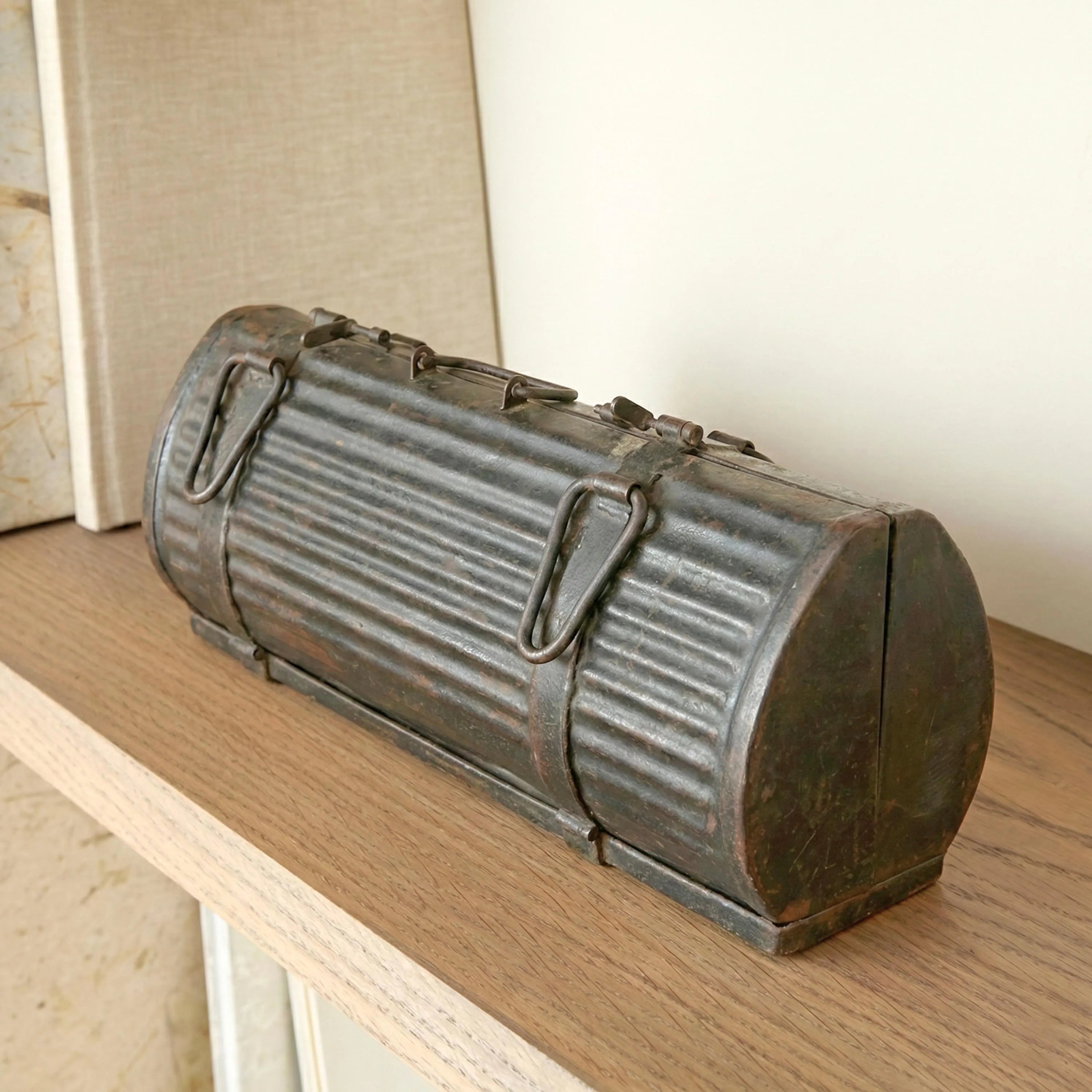 1900s Antique Iron Metal Gun Case