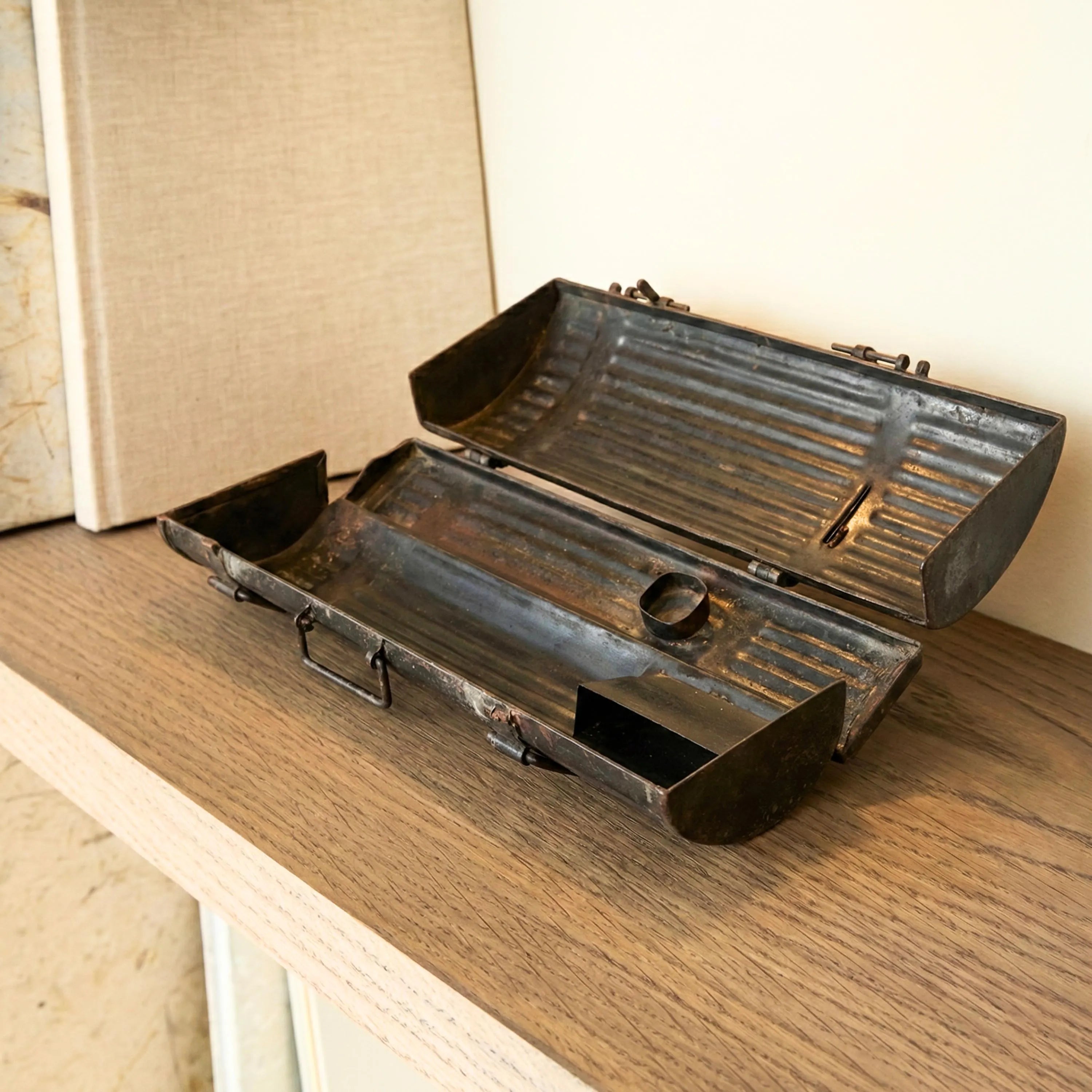1900s Antique Iron Metal Gun Case