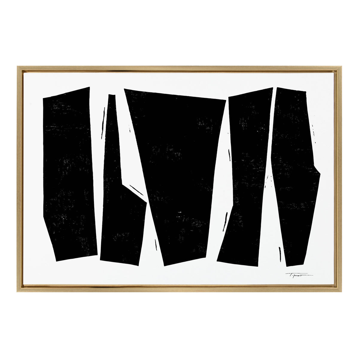 Sylvie Colliding Shapes Framed Canvas by Statement Goods