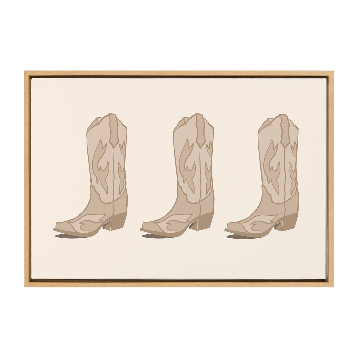Sylvie Cowboy Boots Landscape Framed Canvas by Honey Island Studio