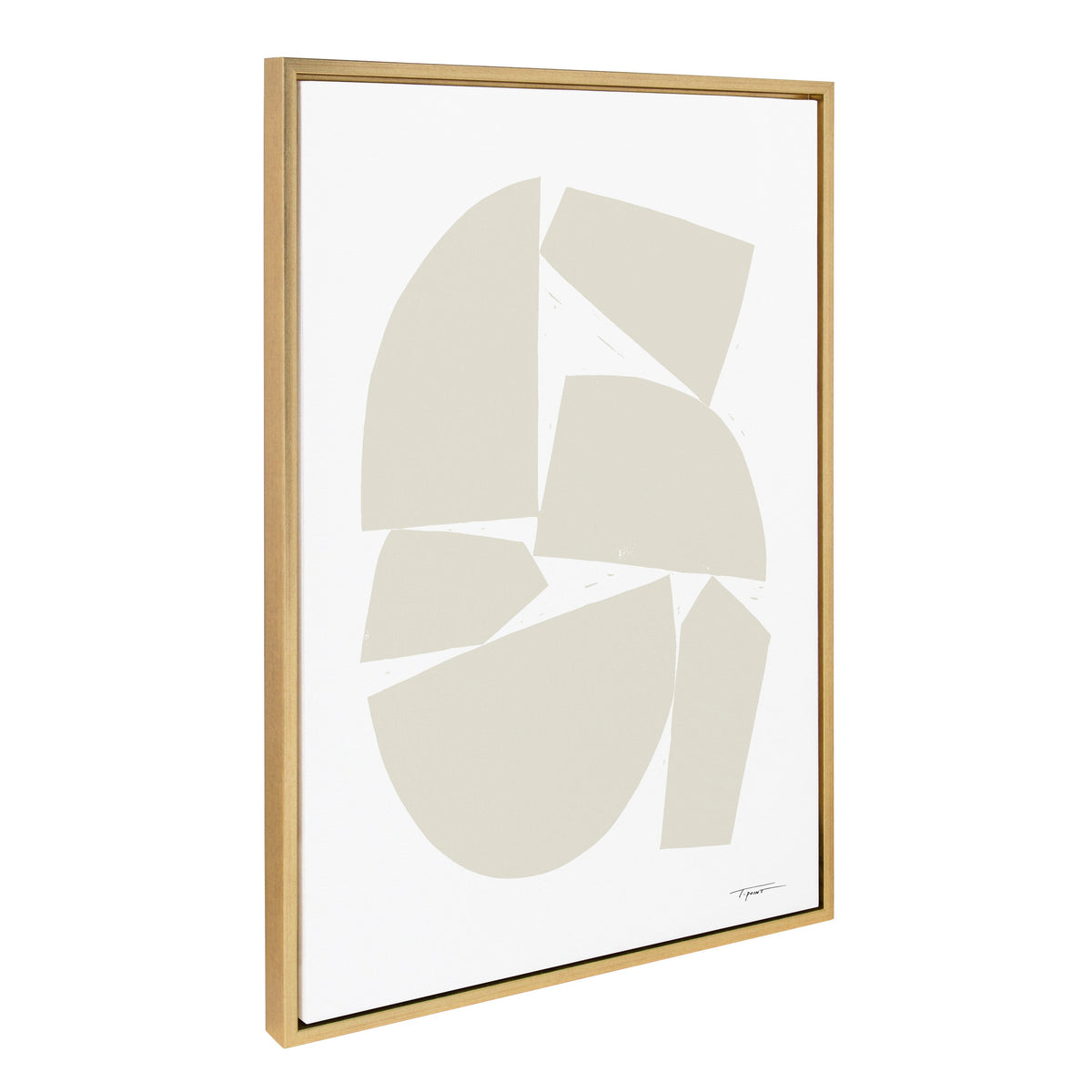 Sylvie Constructed I Neutral Framed Canvas by Statement Goods