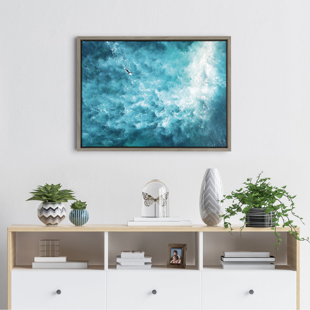 Sylvie La Jolla 7 Framed Canvas by Rachel Bolgov