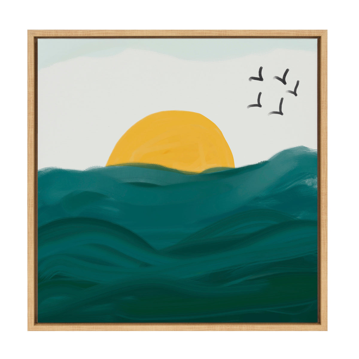 Sylvie Horizon Framed Canvas by Oris Eddu