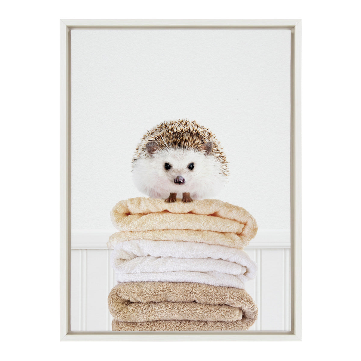 Sylvie Fold Hedgehog 1 Framed Canvas by Amy Peterson Art Studio