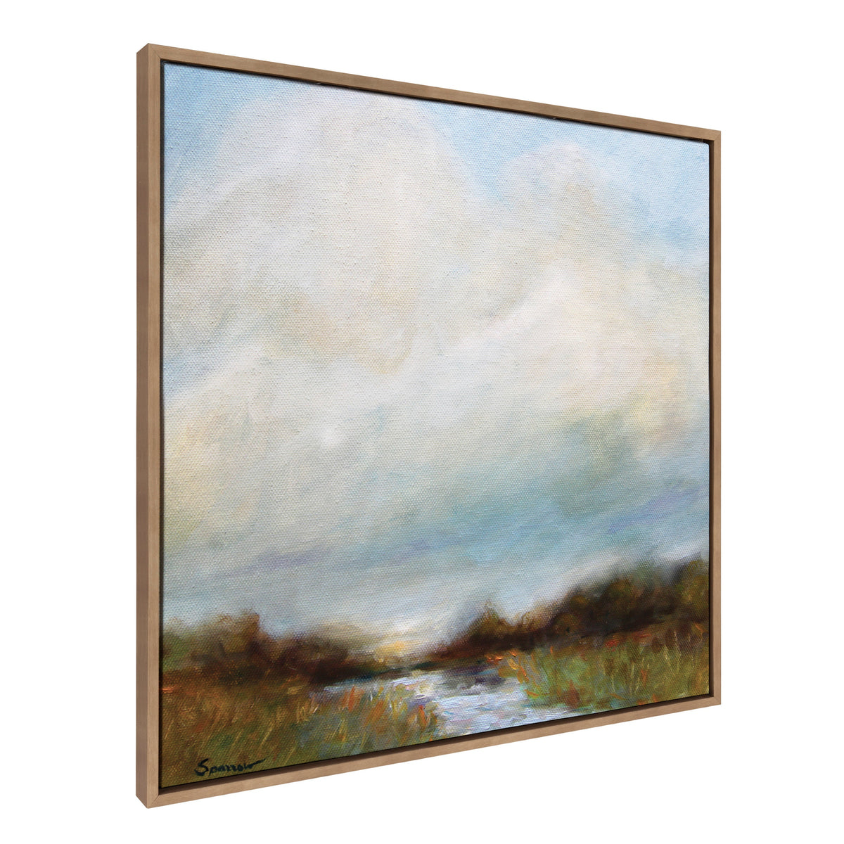 Sylvie Tranquility Framed Canvas by Mary Sparrow