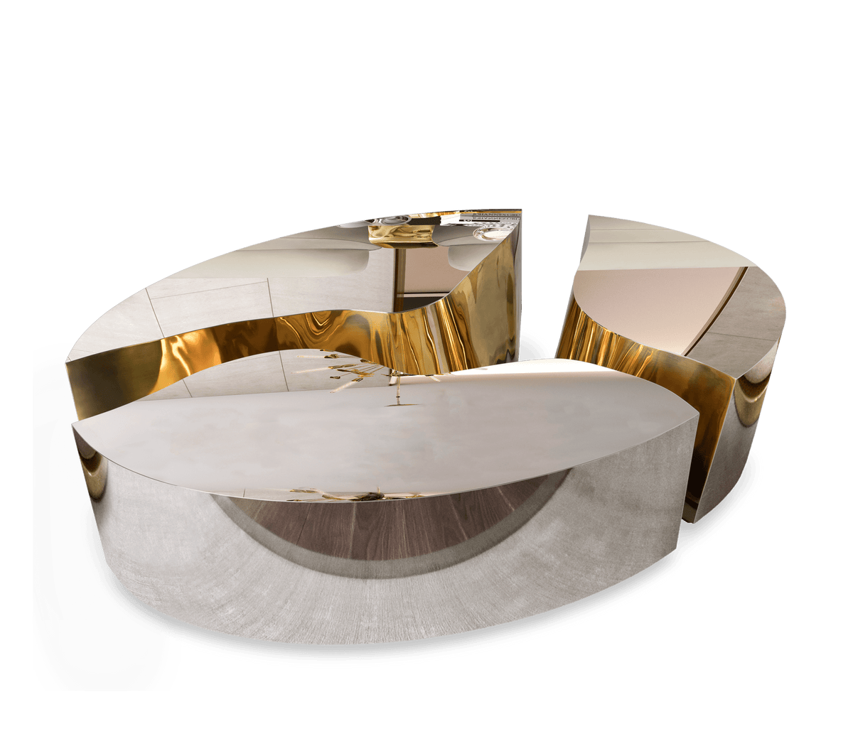 Lapiaz Oval Black Center Table by Boca do Lobo – view 4