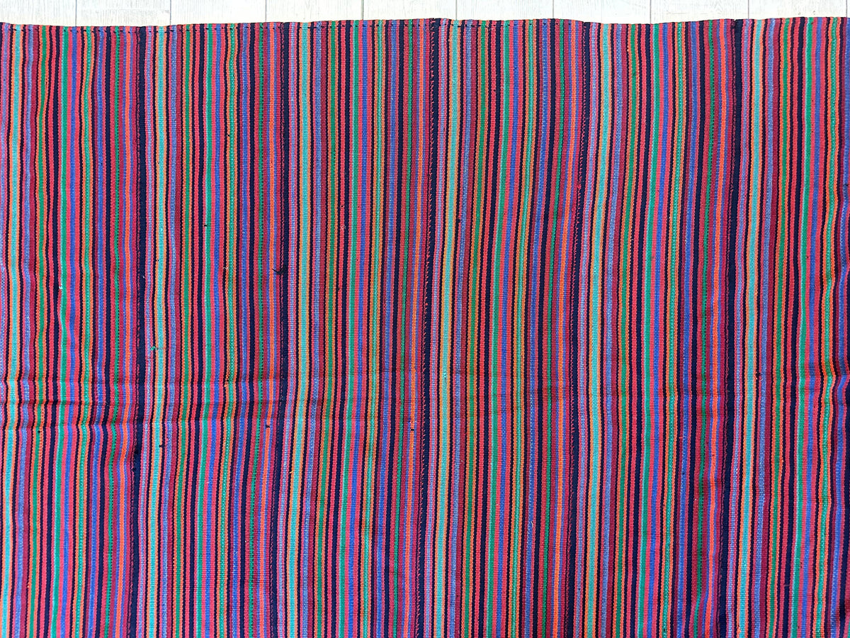Antique Persian Kilim Rug 9x9 | Red, Purple & Burgundy | Hand-Woven Wool Flatweave - Rugistan, view 15