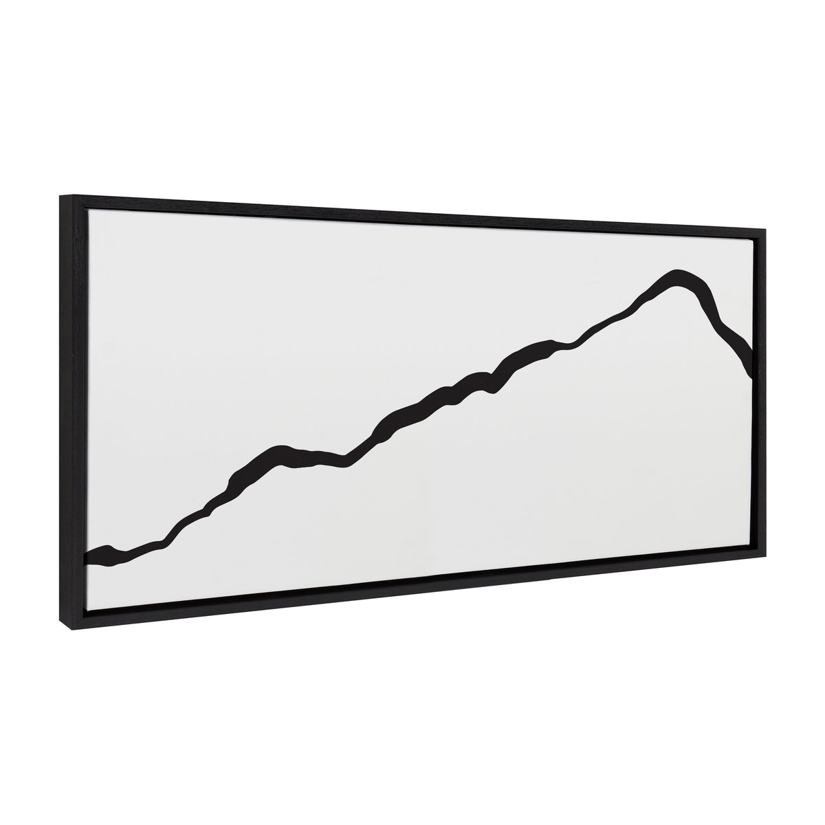 Sylvie Elevated Abstract Minimalist Mountain Landscape Framed Canvas by The Creative Bunch Studio