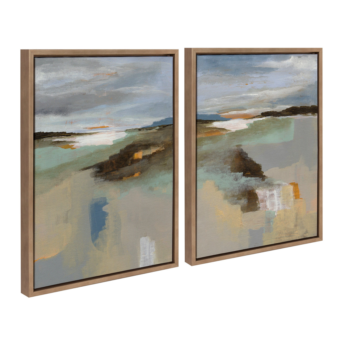 Sylvie Big Sur I and II Framed Canvas Art Set by Nikita Jariwala