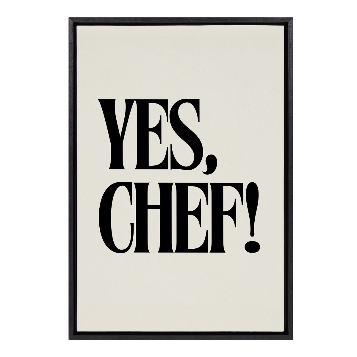 Sylvie Yes Chef Framed Canvas by Saint and Sailor Studios