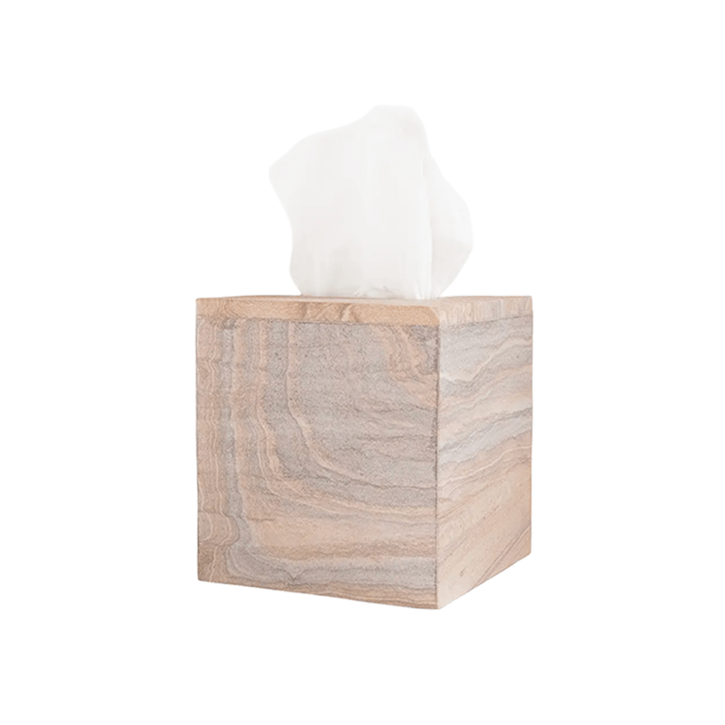 Malibu Sandstone Tissue Box - Source by Studio Skara