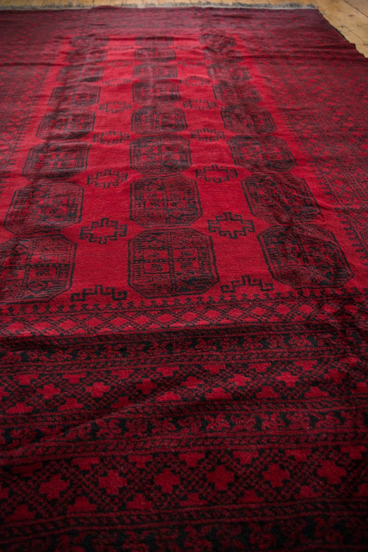 9x12.5 Vintage Afghani Ersari Design Carpet