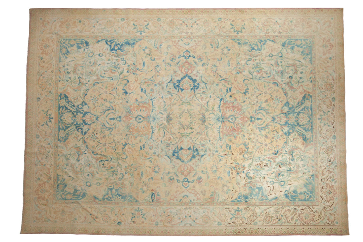 10x14 Vintage Distressed Bulgarian Polonaise Design Carpet