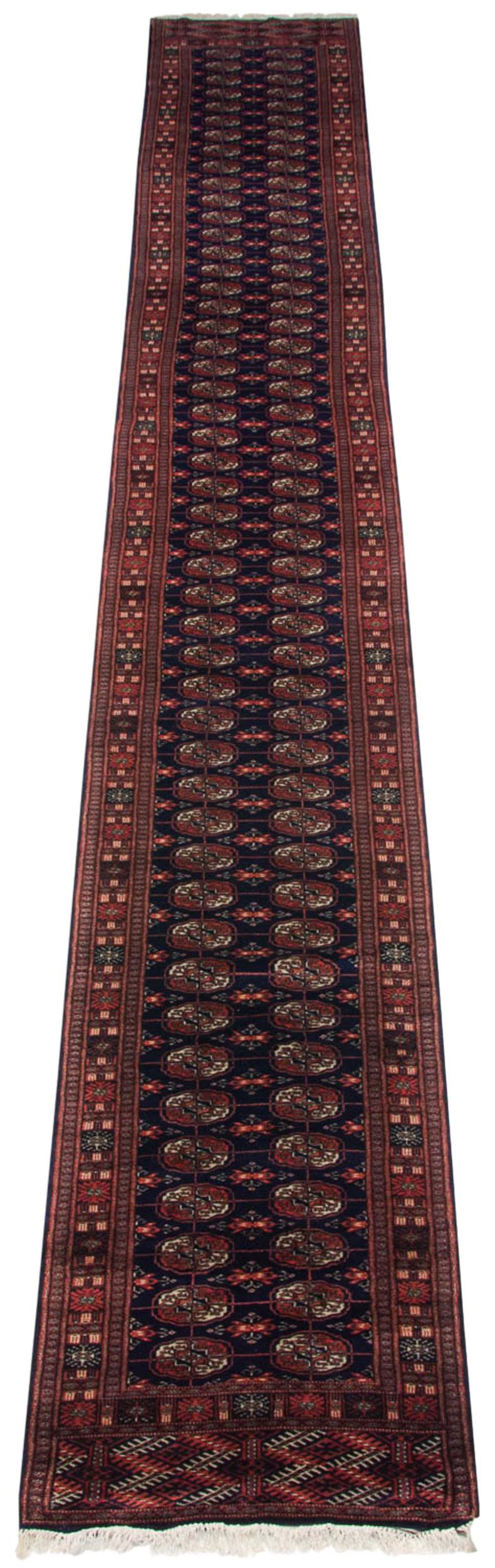 2.5x19.5 Vintage Fine Bokhara Rug Runner