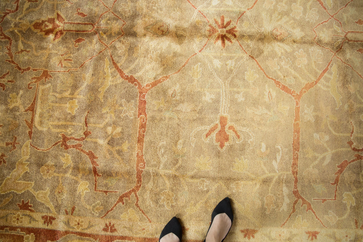 8.5x11.5 New Gold Wash Indian Oushak Design Carpet