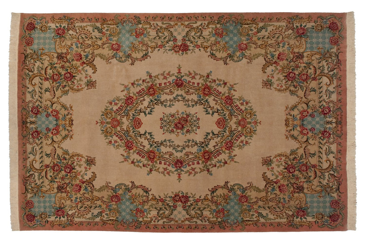 8x11.5 Vintage Bulgarian Aubusson Design Carpet