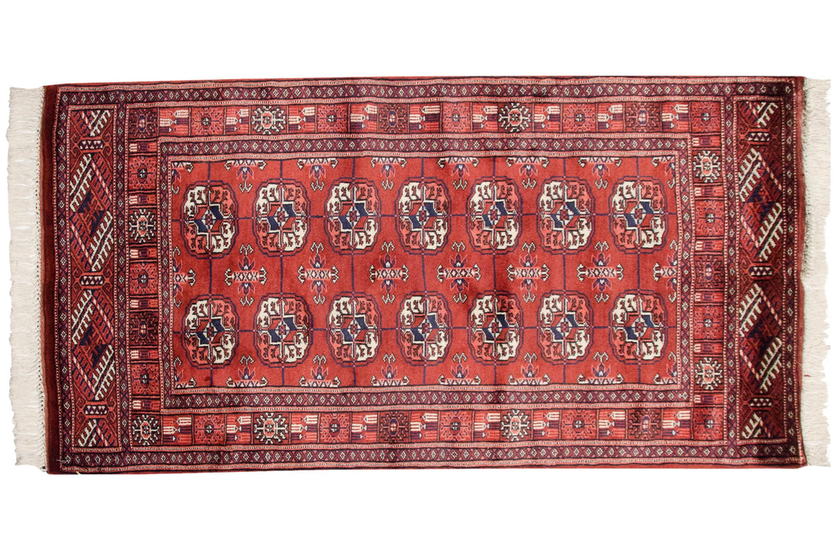 2.5x4 Vintage Fine Bokhara Rug