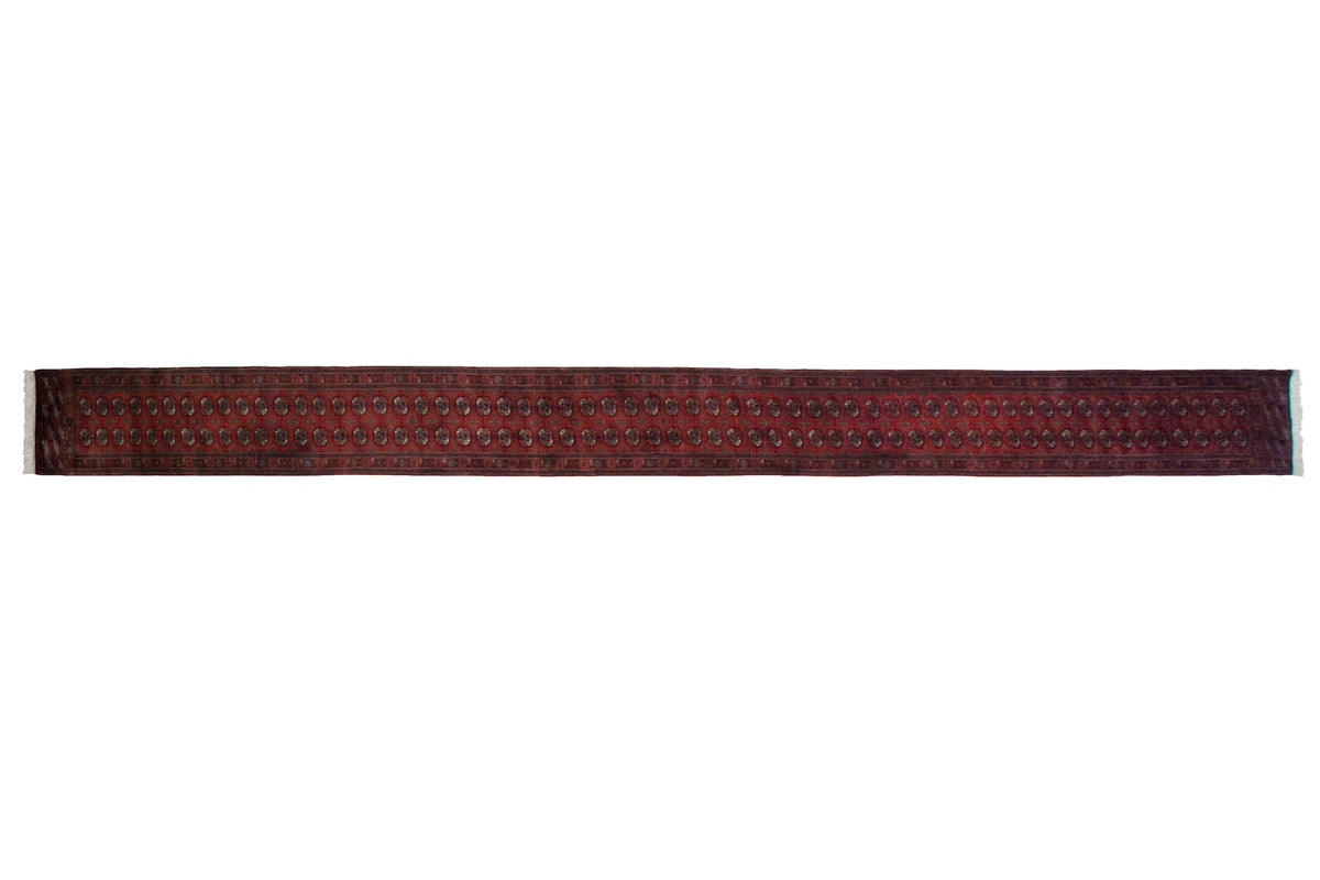 2.5x24 Vintage Fine Bokhara Rug Runner