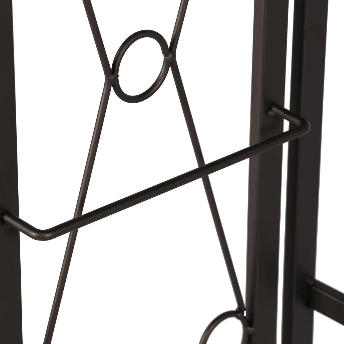 Metal 5 Shelf Folding Bookshelf Industrial Frame