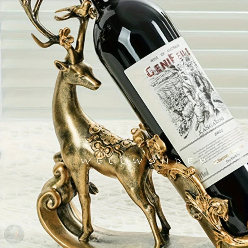 Metal Deer Wine Rack with Lightweight Design — House of Avana, view 1 of 12