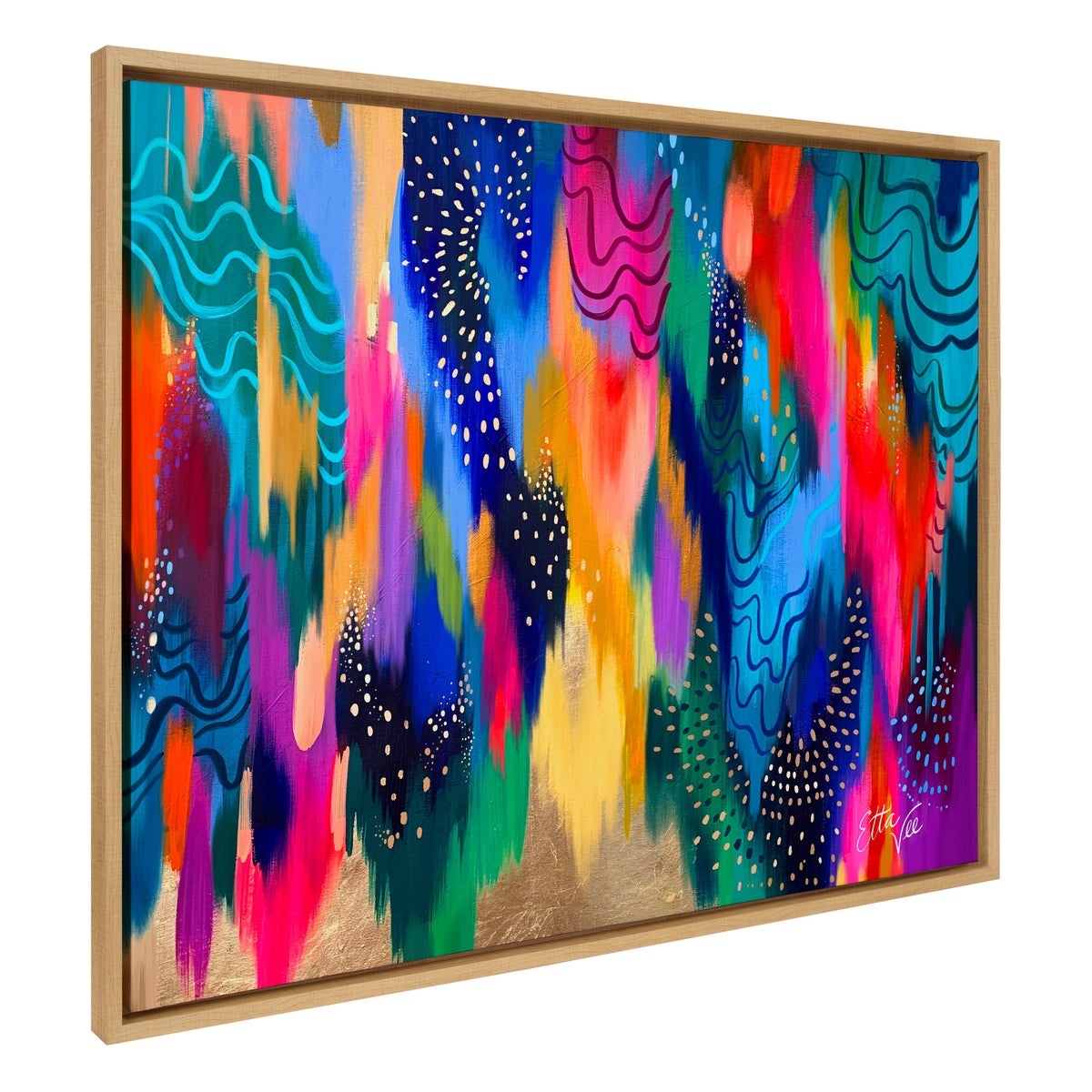 Sylvie EV Brushstroke 128 Framed Canvas by Jessi Raulet of Ettavee