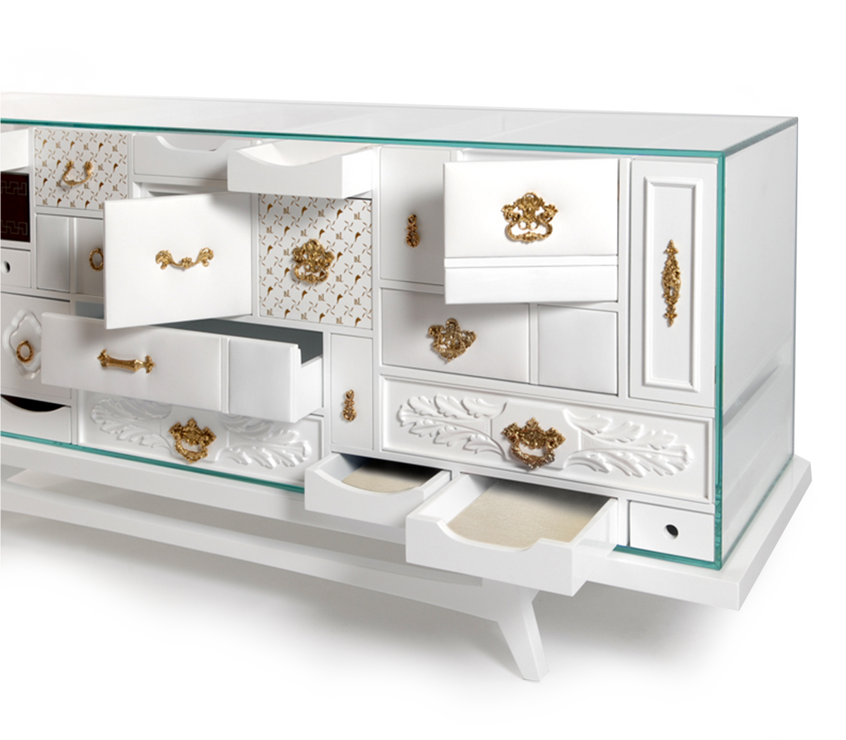 Mondrian White Sideboard by Boca do Lobo – view 3
