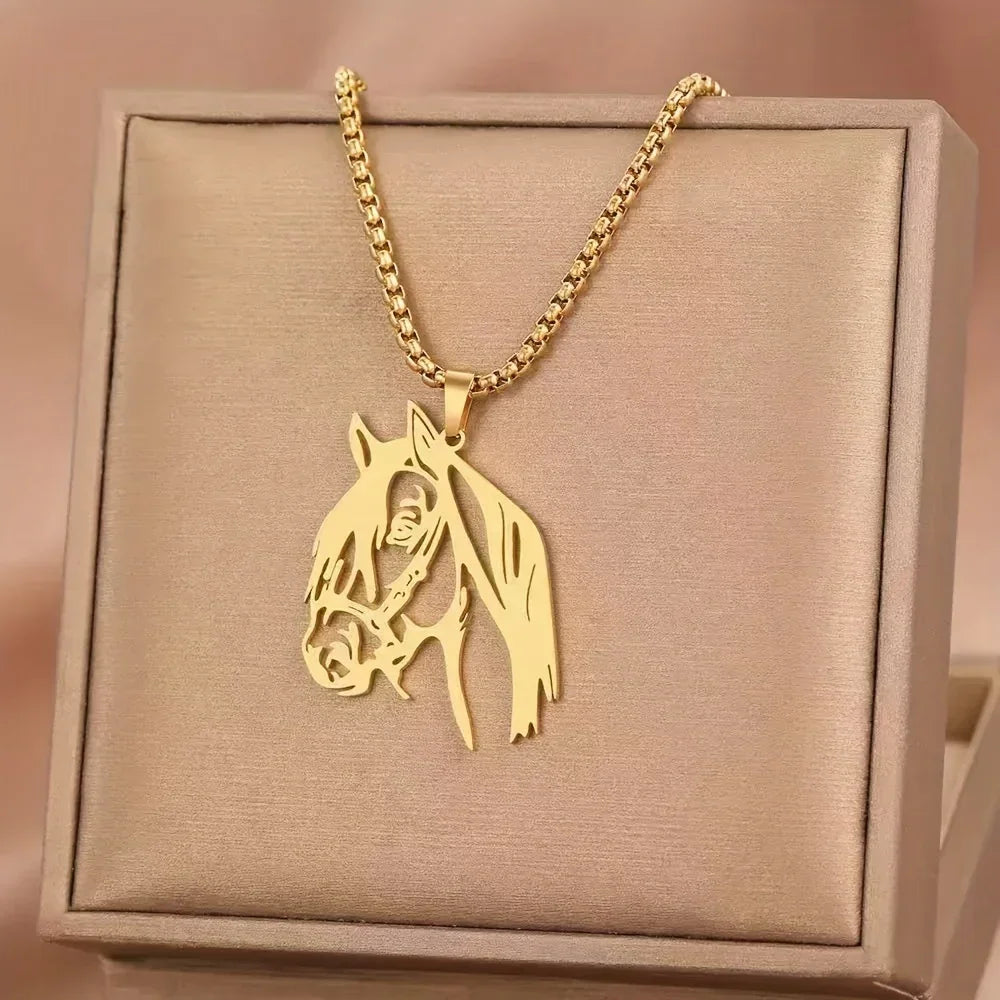 Necklace - Horse Head Stainless Steel