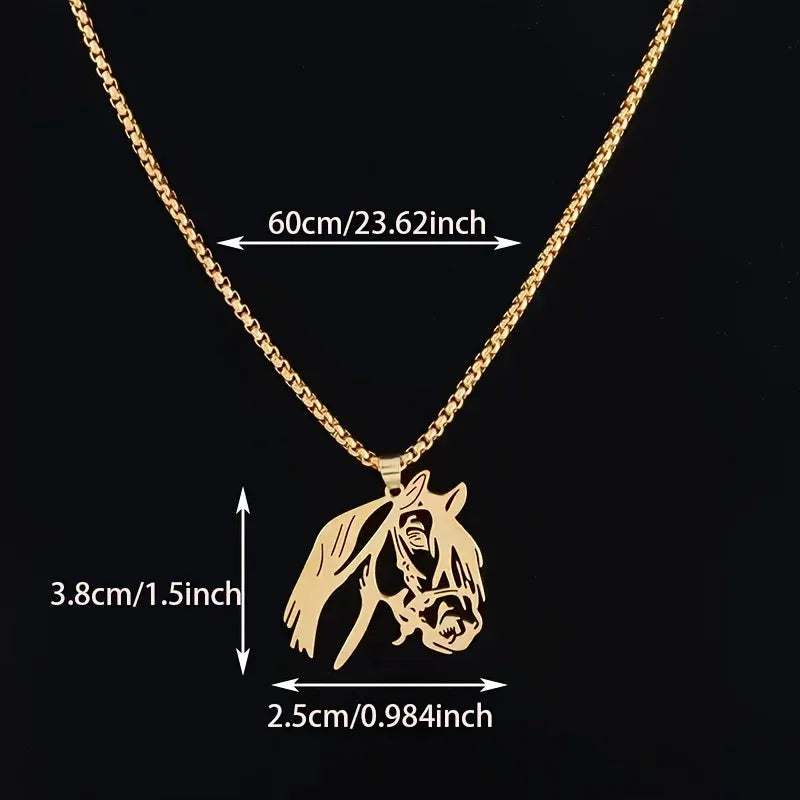 Necklace - Horse Head Stainless Steel