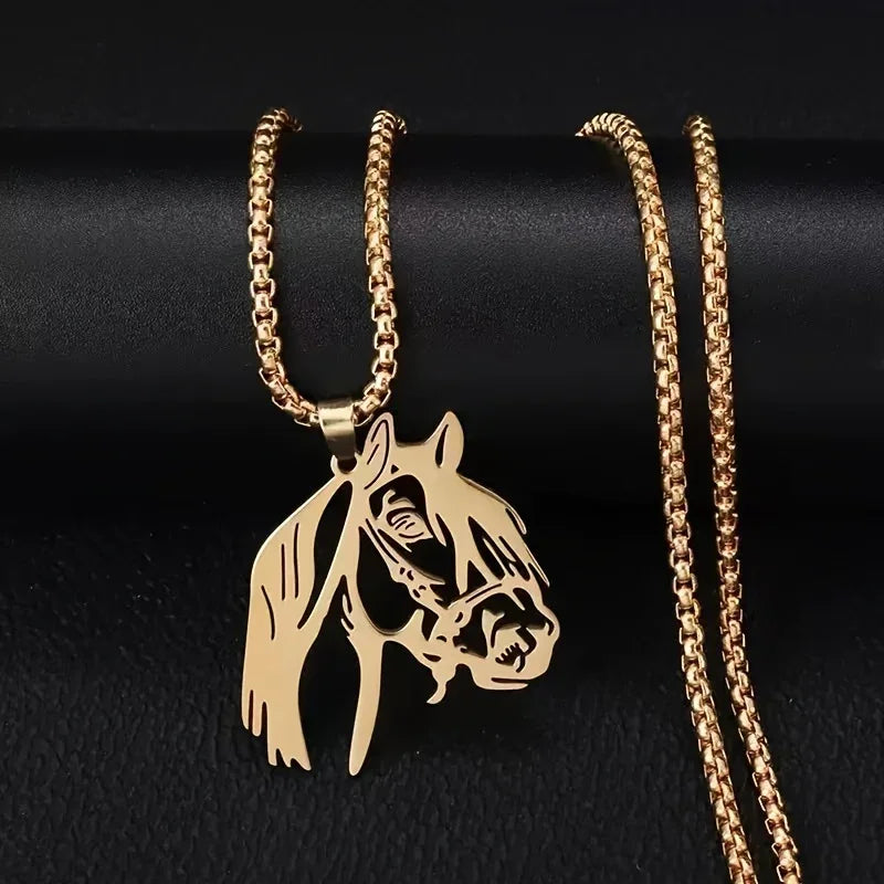Necklace - Horse Head Stainless Steel