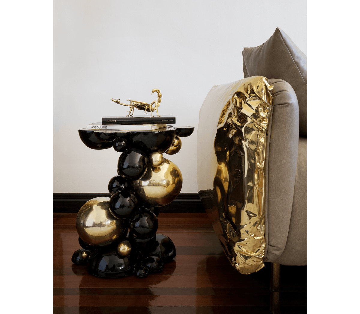 Newton Aluminium Top Side Table by Boca do Lobo – view 8