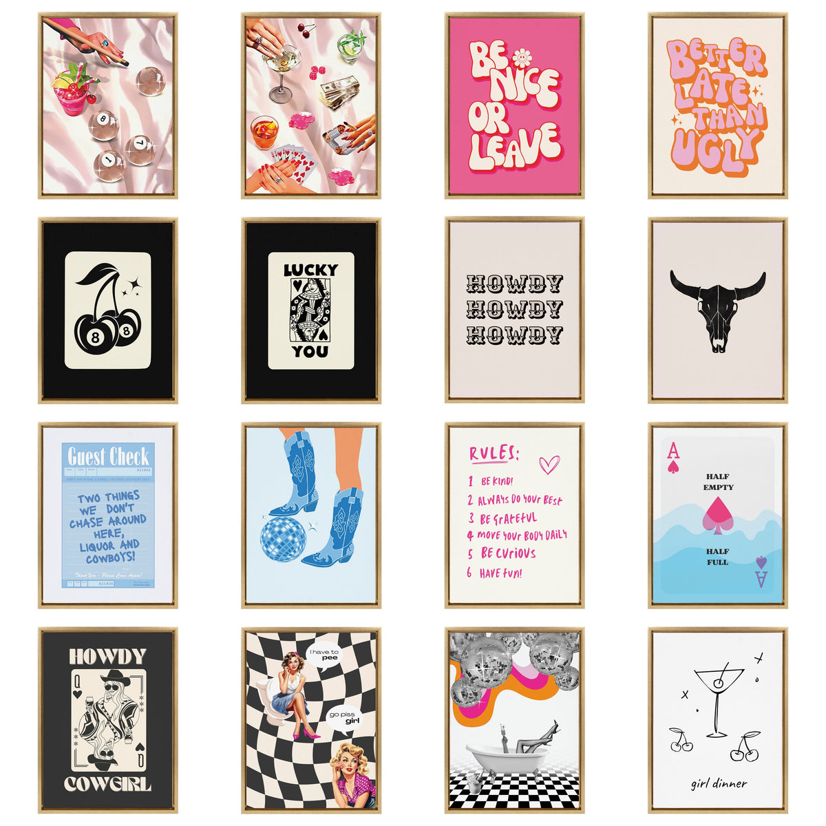 Sylvie Girl Dinner Framed Canvas by Honey Island Studio