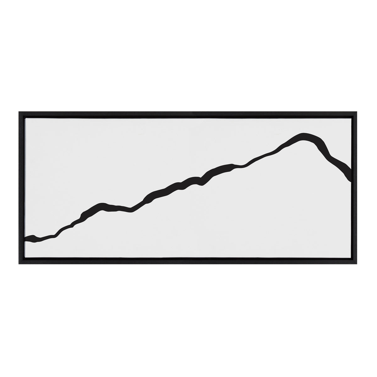Sylvie Elevated Abstract Minimalist Mountain Landscape Framed Canvas by The Creative Bunch Studio