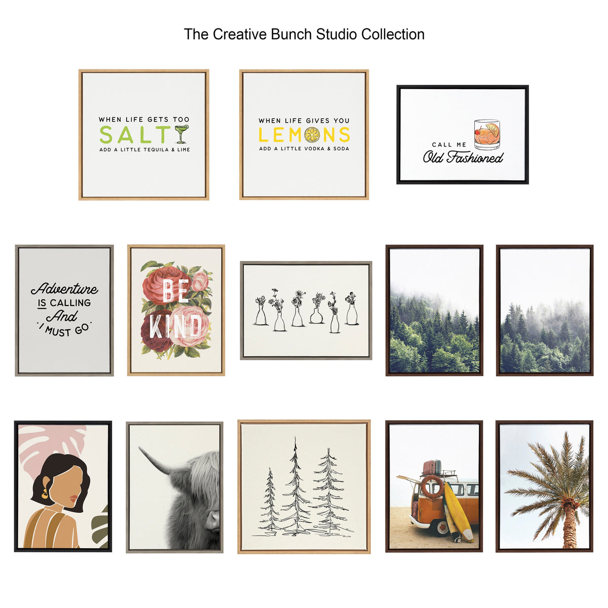 Sylvie Modern Botanical Neutral Abstract 2 Framed Canvas by The Creative Bunch Studio