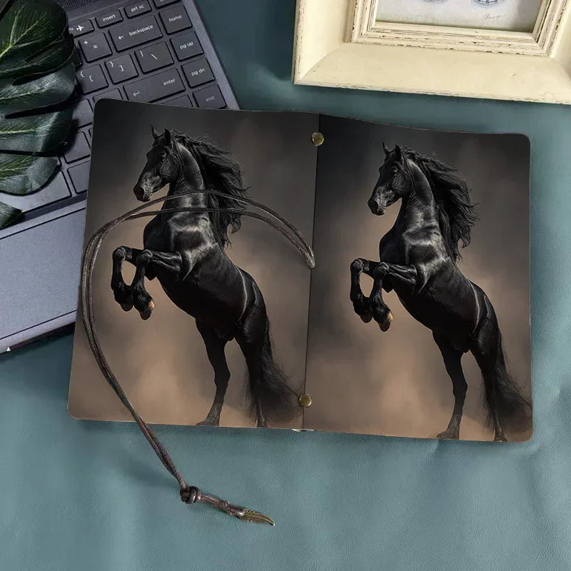 Notebook - Black Horse Pattern Small