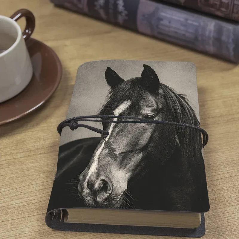 Notebook - PU Leather Black White