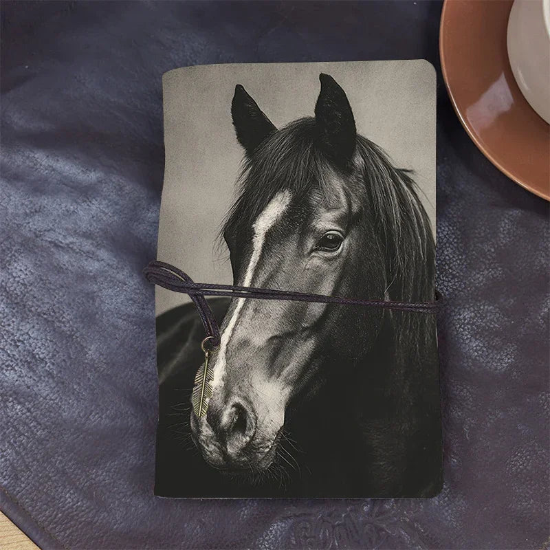 Notebook - PU Leather Black White